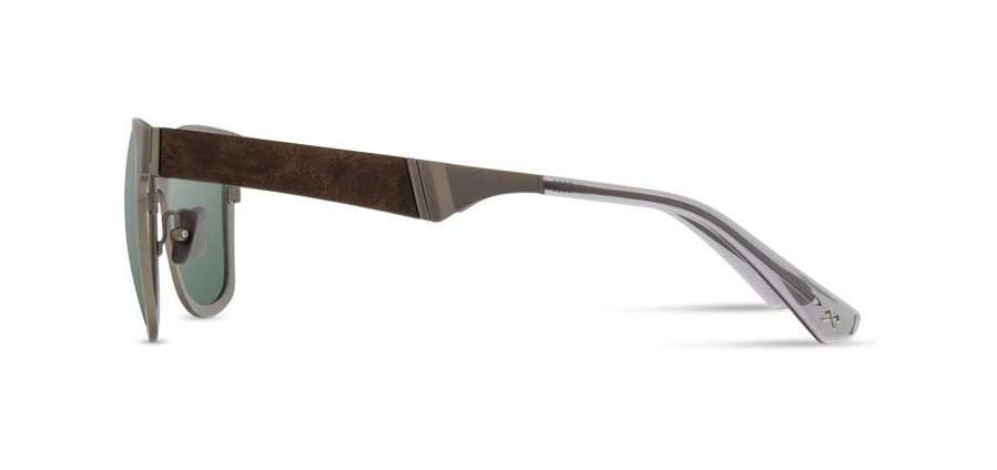 Shwood Canby Metal Sunglasses - Gun Metal/Elm Burl - G15
