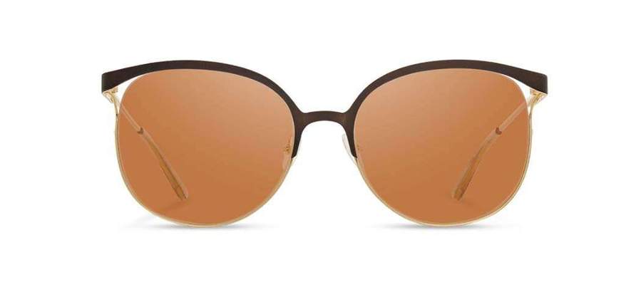 Shwood Odessa Metal Sunglasses - Bronze & Gold - Brown