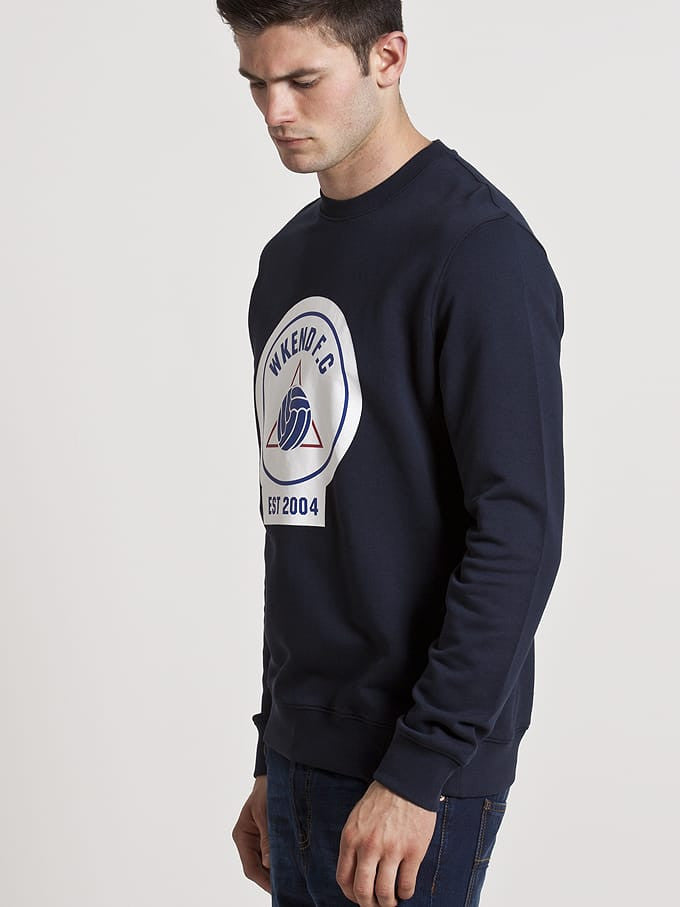 Weekend Offender WKEND FC Crewneck Sweat - Navy