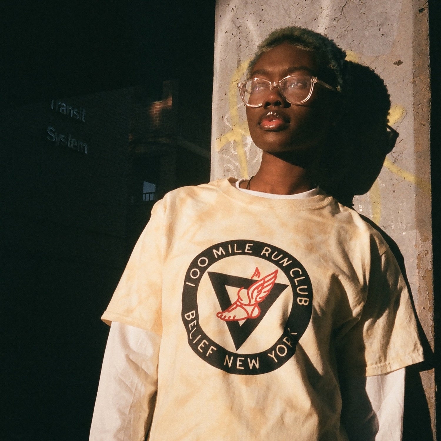Belief NYC Run Club Tee - Yellow Dye