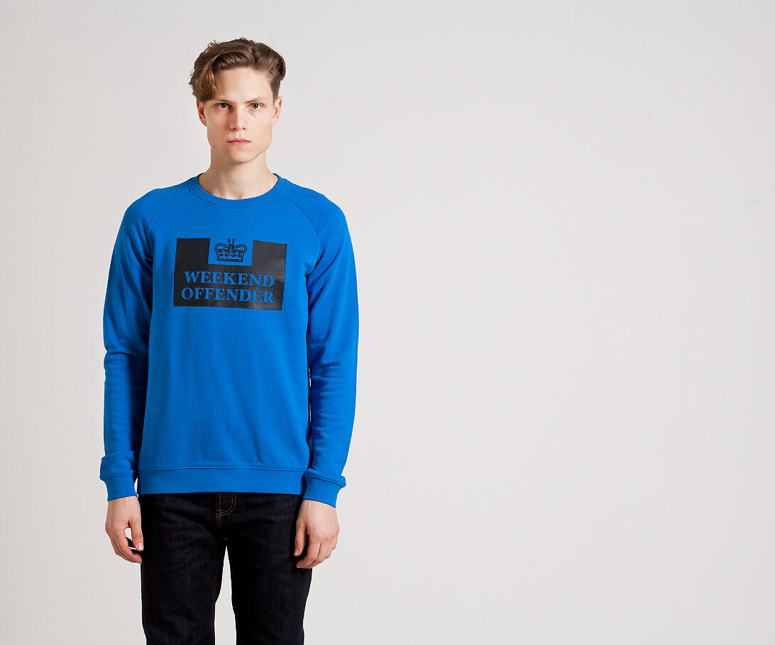 Weekend Offender Penitentiary Classic Crewneck - Bondi Blue