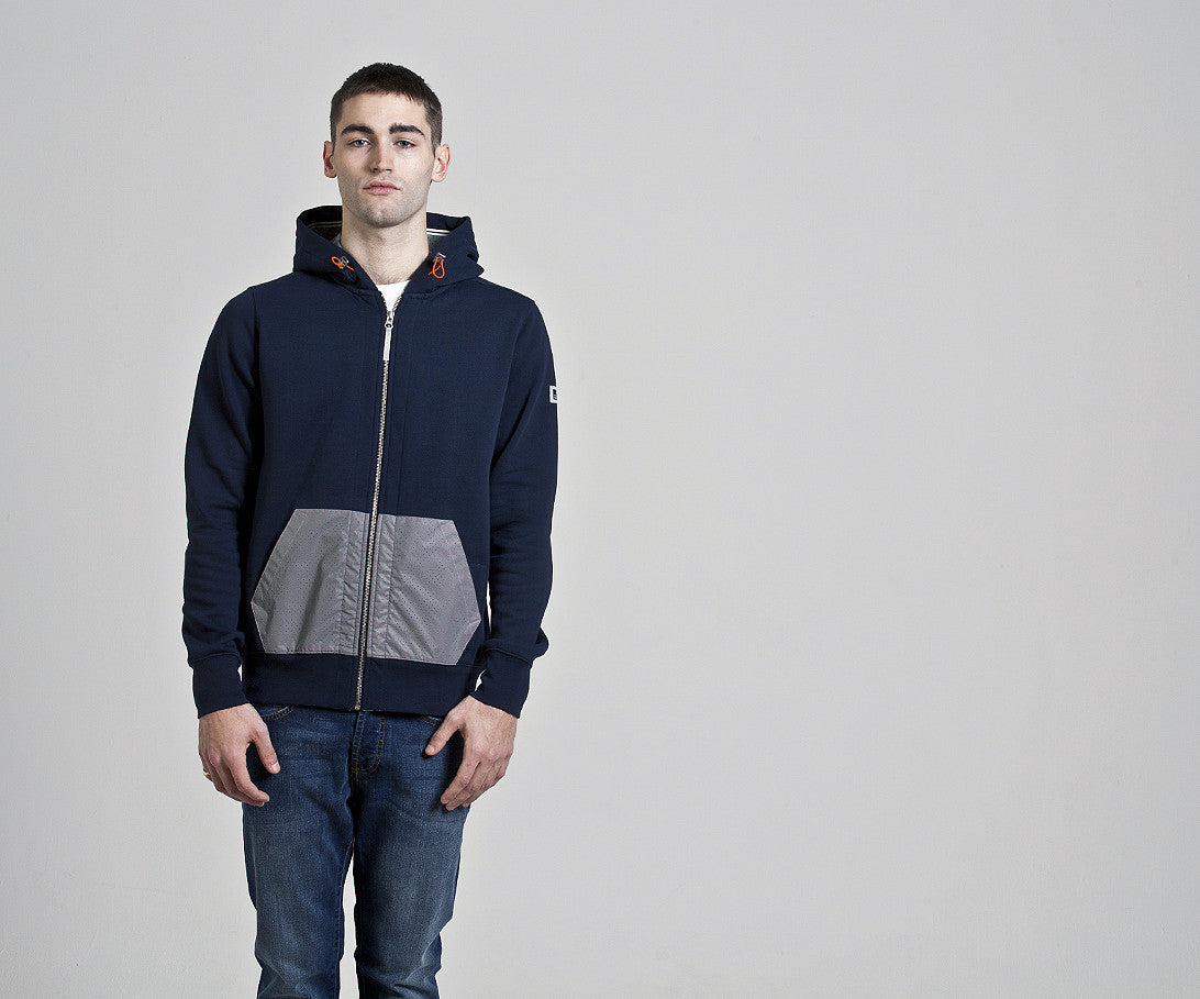 Weekend Offender Fama Reflective Hoody - Navy