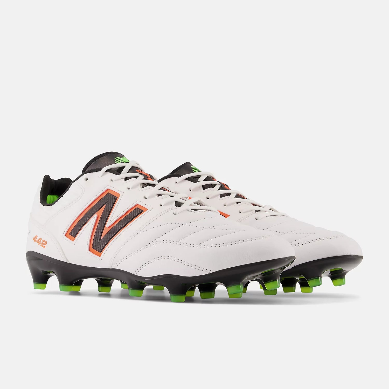 New Balance 442 v2 Pro FG - White/Neon Dragonfly